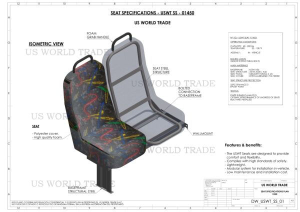 Universal Bus Seats for Ford, Chevy, GMC, Dodge, Mercedes, Nissan, Ram, and Ford Transit Models - Image 9